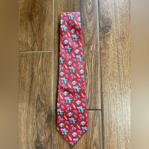 GUCCI men’s red sea life fish tie